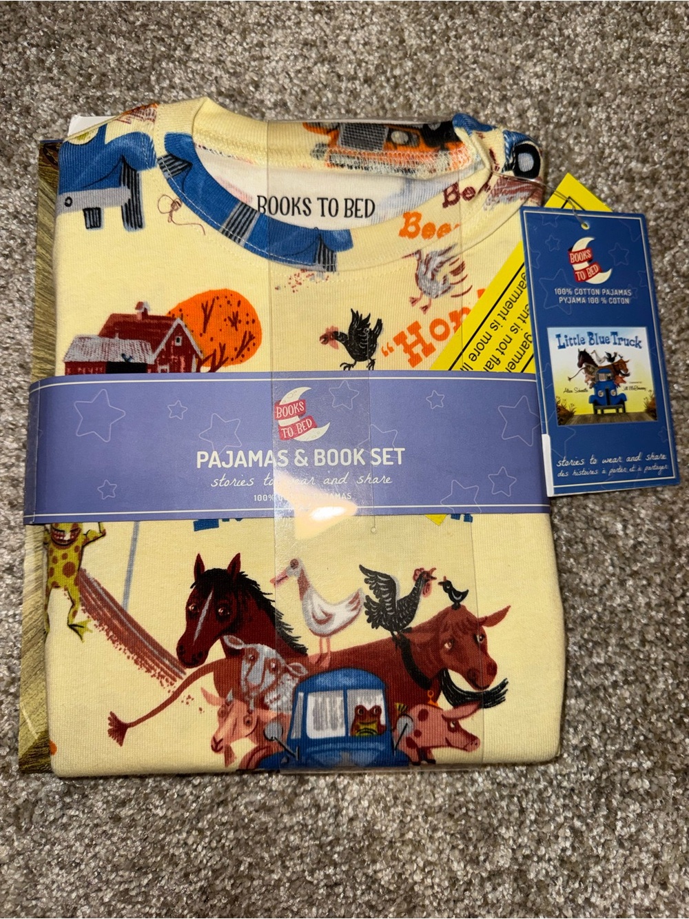 Little Blue Truck Kids Pajama & Book Set - Yellow